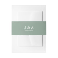 Wald Hochzeit rustikal Personalisiert Solid Green