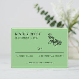 Wald Hochzeit Wasserfarbe Rustikaler Wald RSVP Karte