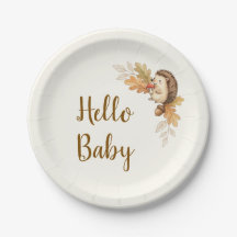 Wald-Igel-Hallo-Baby-Papierteller