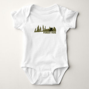 Wald im Freien reiten Mountainbike Baby Strampler