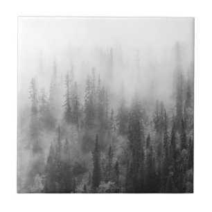 Wald im Nebel Fliese