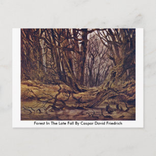 Wald im späten Fall von Caspar David Friedrich Postkarte