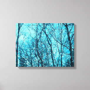 Wald in Azure Leinwanddruck