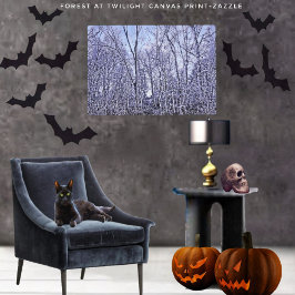 Wald in Twilight Leinwanddruck