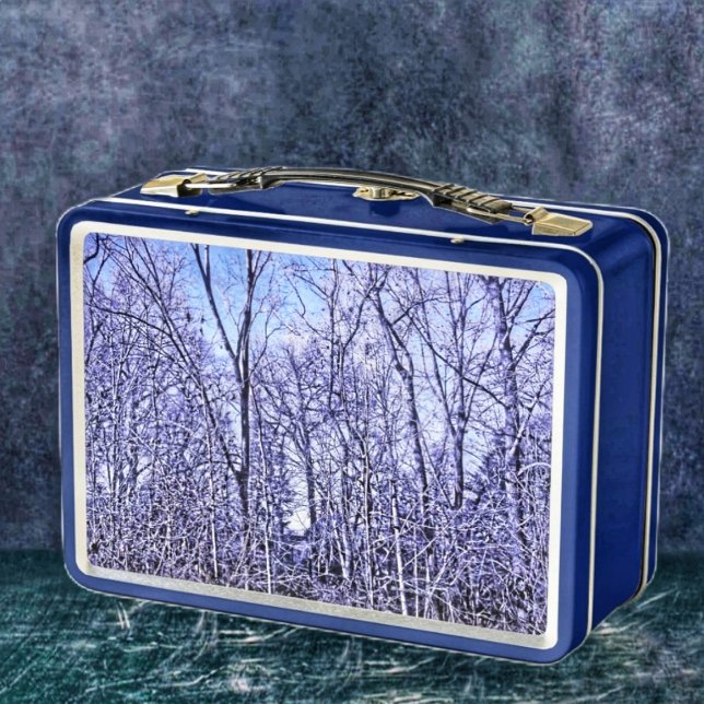 Wald in Twilight Metall Brotdose (This Forest At Twilight Metal Lunch Box, fits in well, with the ghoulish, holiday season!)