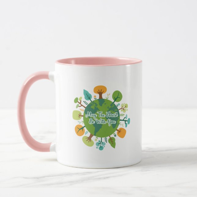 Wald ist mit Ihnen Umweltbewusstsein Tasse (Links)