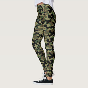 Wald-Khaki-Tarnmuster Leggings