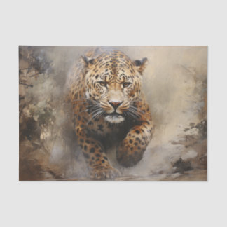 Wald-Leoparden-Dekupiers-Spülpapier Seidenpapier