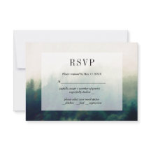Wald Malerei Landschaft RSVP Karte