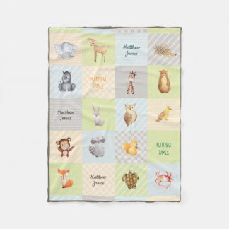 Wald, Meer und Safari-Tiersteppdecken-Fleece Fleecedecke