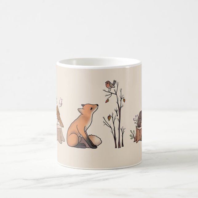 Wald mit Tieren Kaffeetasse (Mittel)