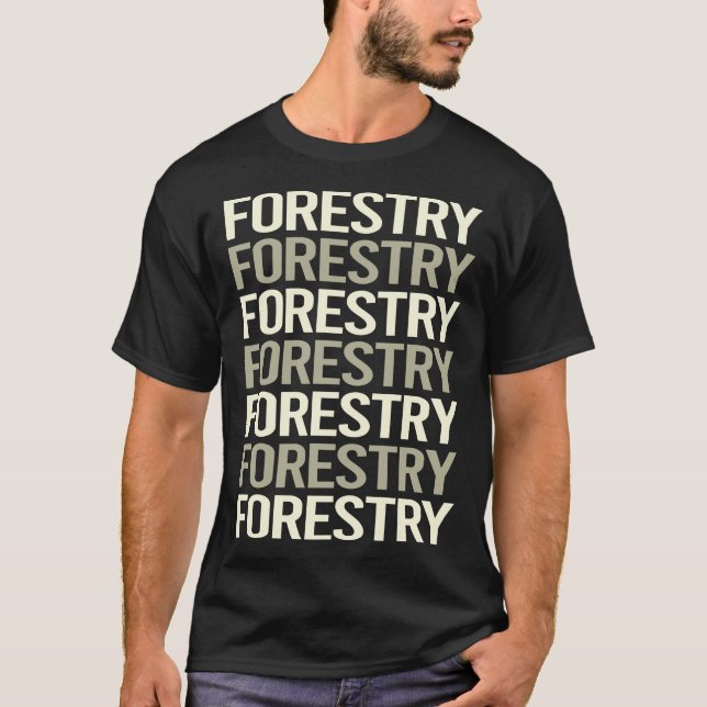 Wald mit weißem Text T-Shirt (Vorderseite)