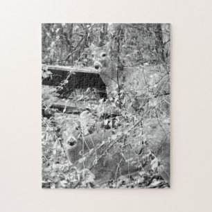 Wald mit Weißwedelhirsch-Puzzle