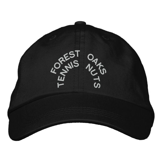 WALD OAKS TENNIS NUTS!! BESTICKTE BASEBALLKAPPE (Vorderseite)