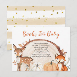 Wald Oh Junge Kürbis-Baby-Party Bücher für Baby Einladungspostkarte