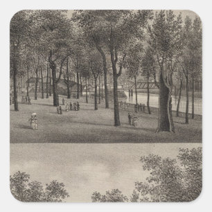 wald. Park, Ottawa, Kansas Quadratischer Aufkleber
