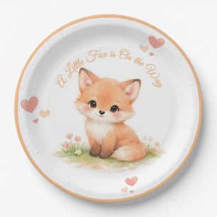Wald-Pastell-Baby-Fuchs-Baby-Party Pappteller