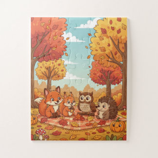 Wald-Picknick-Kinderpuzzle