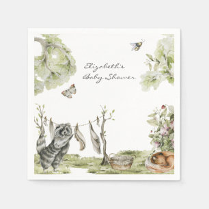 Wald Picknick   Waldtiere Baby Shower Serviette