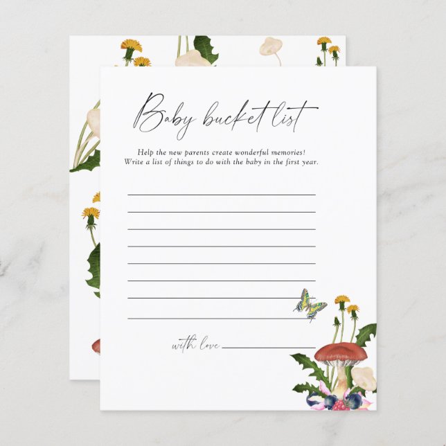 Wald-Pilze - Baby-Eimer-List-Spiel (Vorne/Hinten)