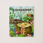Wald-Pilze-Pflanze Name<br><div class="desc">Dieses Puzzle,  ein Puzzle mit einem anpassbaren Namen/Text mit Aquarellbildern für die Waldpilze,  Moos und andere Pflanze,  würde als personalisiertes Geschenk für jemanden wirken,  der Pilzpflücken,  die Natur und Rätsel Lieben.</div>