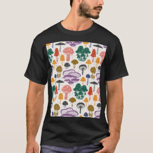 Wald Pilze Vintage Textur T-Shirt