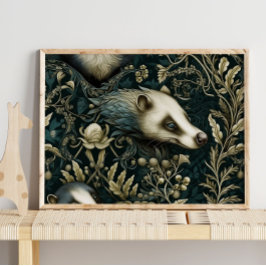 Wald Possum verstecktes Tier | Possum Wall Print Poster