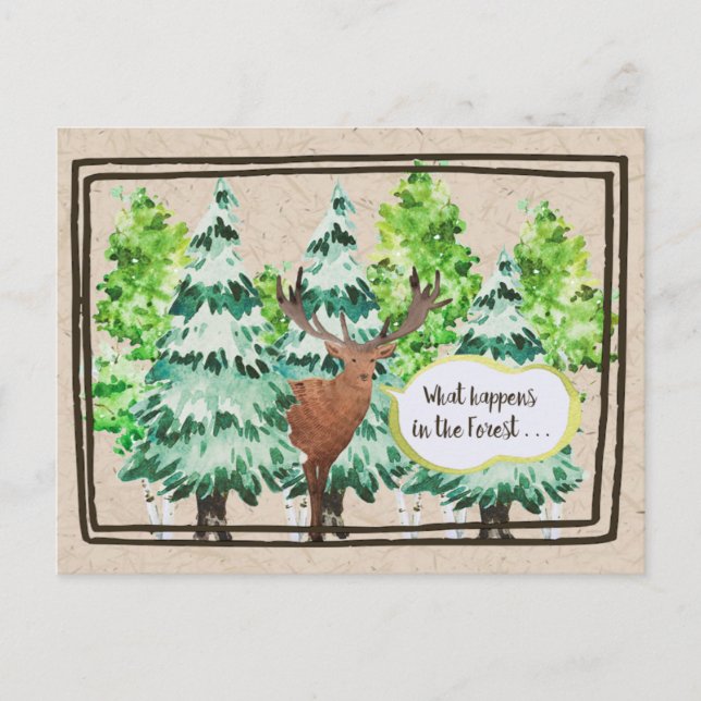 Wald Postkarte (Vorderseite)
