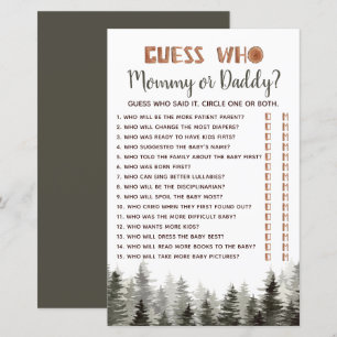 Wald "Raten Sie mal, wer.." Baby Shower Game