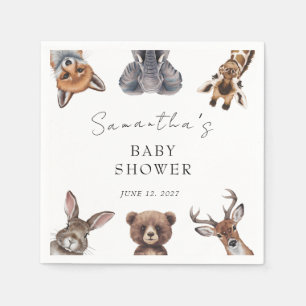 Wald-Safari-Tiere Baby-Party Serviette