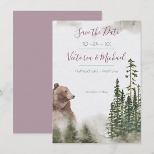 Wald Save the Date Dankeskarte