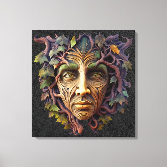 Wald-Schnitzerei-Leinwandkunst Leinwanddruck (Vorderseite)