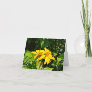 Wald-Sonnenblumen - Willkommensgrüße Karte