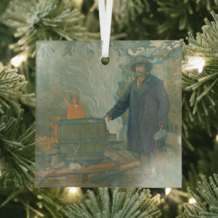 Wald Stille Schwarzbrenner Weißer Blitz Schnaps Ornament Aus Glas