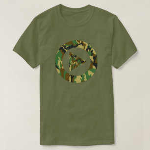 Wald-Tarnmuster Drück Play T-Shirt