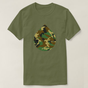 Wald-Tarnmuster-Tränenform T-Shirt