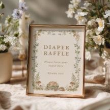 Wald-Themen-Baby-Party-Windel-Raffle
