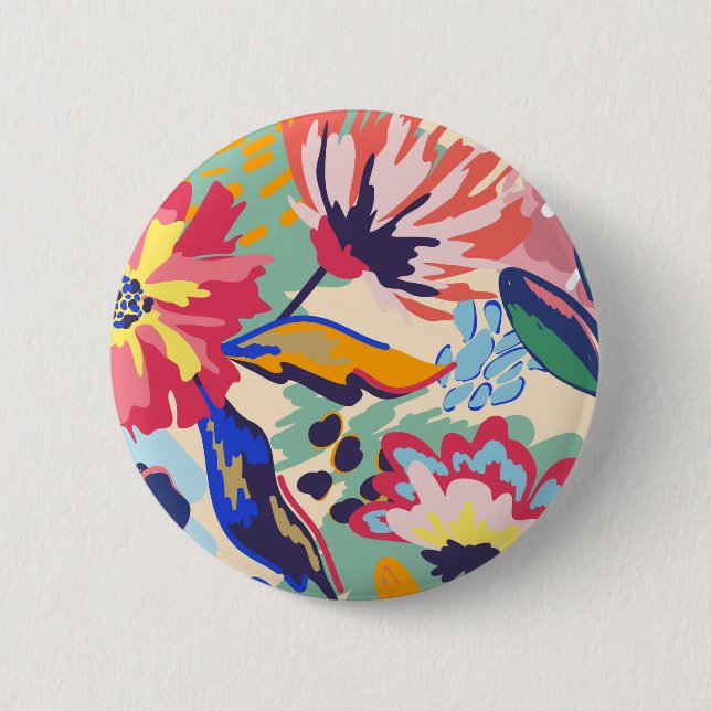 Wald und Rosen Button (Vorderseite)