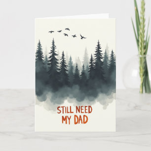 Wald Väter Tag Kunstkarte Karte