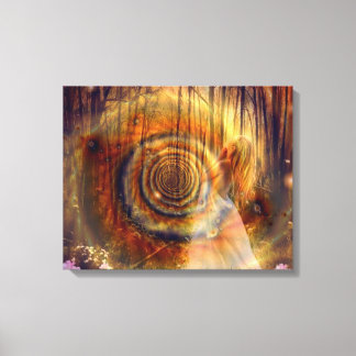 Wald von Engeln - Stretchierte Leinwand Print