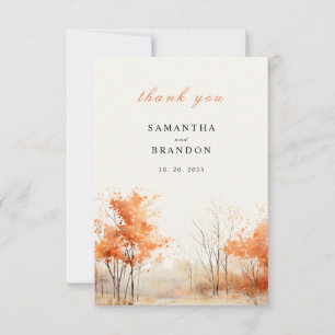 Wald. Wald im Herbst Hochzeit Danke 