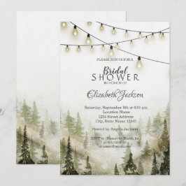 Wald, Wald, Pinienbäume, Saitenlichter Einladung