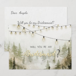 Wald, Wald, Pinienbäume, Saitenlichter Einladung