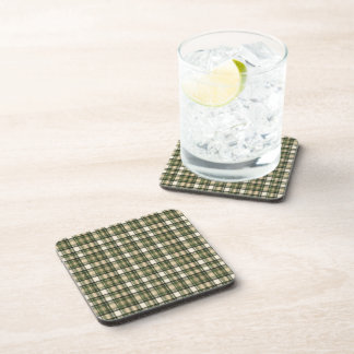 Wald Waldgrün Tartan Karo Getränkeuntersetzer