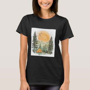 Wald Wandern Kiefer Natur Geh Außerhalb Berg T-Shirt