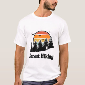 Wald Wandern Natur Liebhaber Zurück Packung Wander T-Shirt