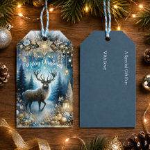 Wald-Wasserfarben-Rentier-Weihnachtsbaum
