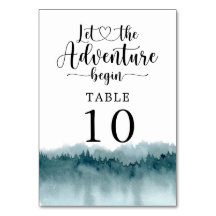 Wald-Wasserfarbenhochzeit