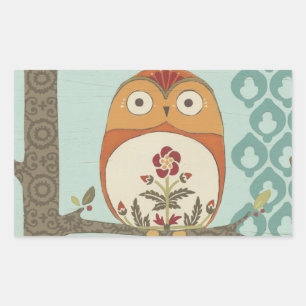 Wald Whimsy II Rechteckiger Aufkleber