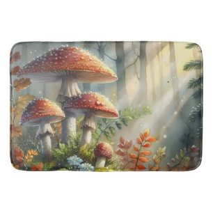 Wald Wild Pilze Magischer Wald Sonnenlicht Badematte